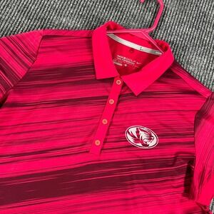 Missouri Tigers Mizzou Polo Shirt Womens Nike Large Purple Short Sleeve Golf